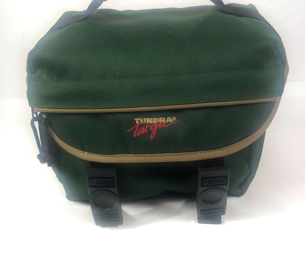 Tundra Targa Padded Camera Bag Green Tan SLR DSLR Organizer Made in Korea